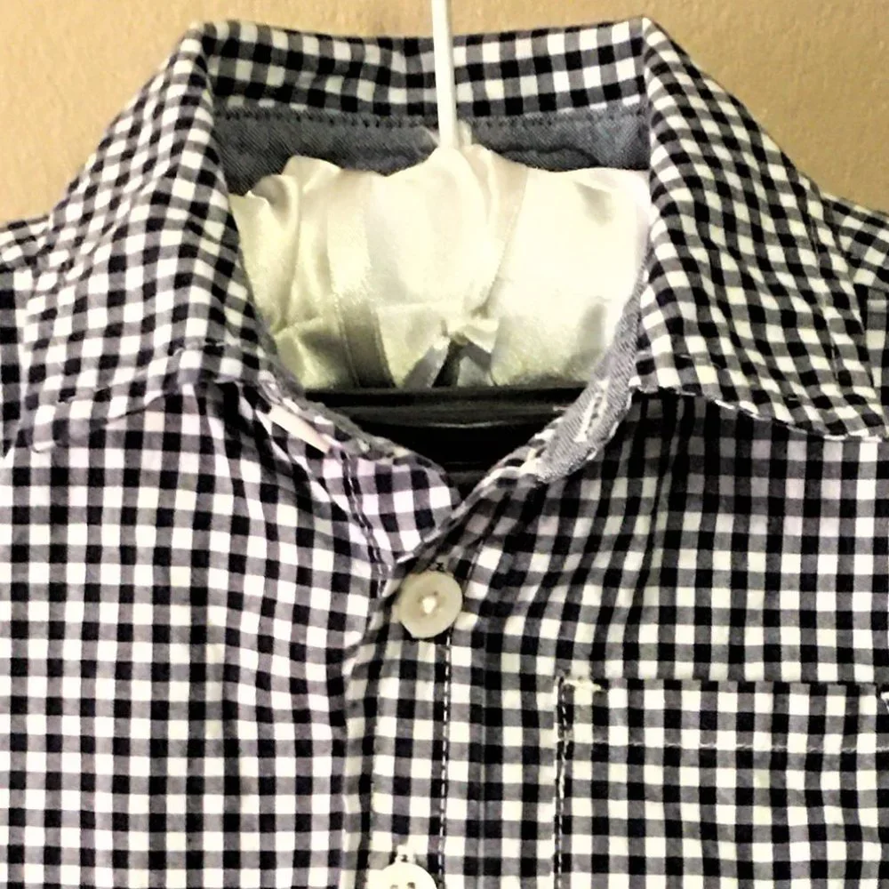 OSHKOSH Button Front Blue Gingham Check Shirt 18M
